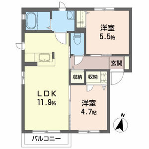 ソレアードＢ 201号室