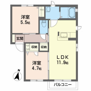 ソレアードＢ 202号室