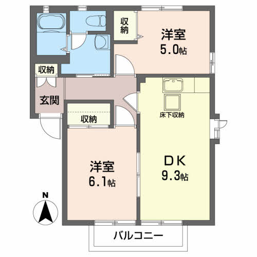 ディアコート多賀城Ｂ 102号-16