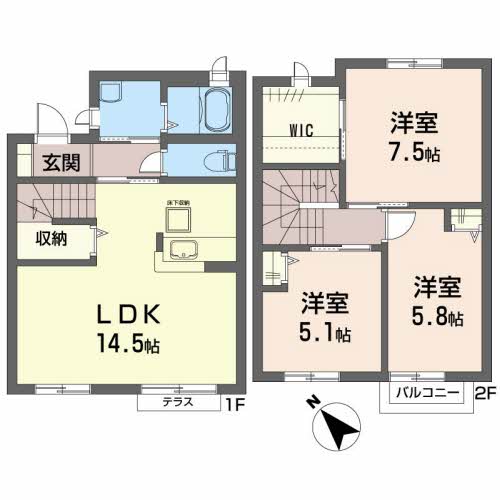 スカイプラザⅡＡ 101号-2