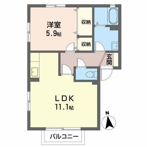 ビューバレー北中央　Ｄ 101号室