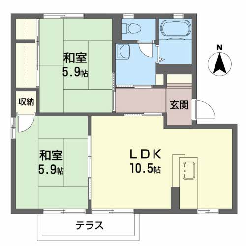 ドミール泉川 B 102号-4