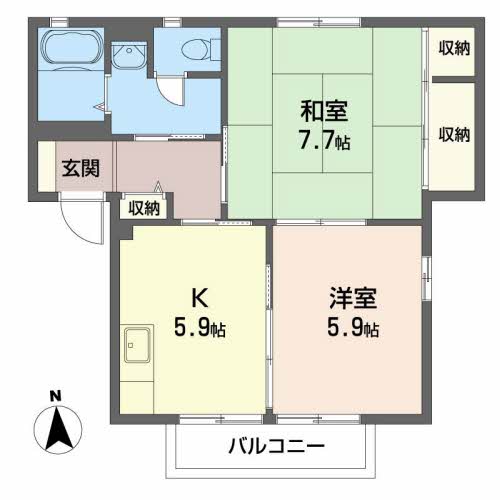 ニューエステート笹谷　Ｃ 102号-16