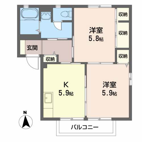 ニューエステート笹谷 C 103号-16