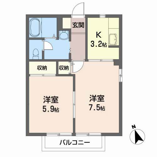アップルハイツ桜水Ａ201-2
