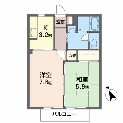 アップルハイツ桜水Ｂ102-2