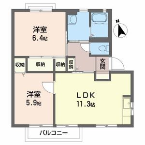 ディアス富田 201号室