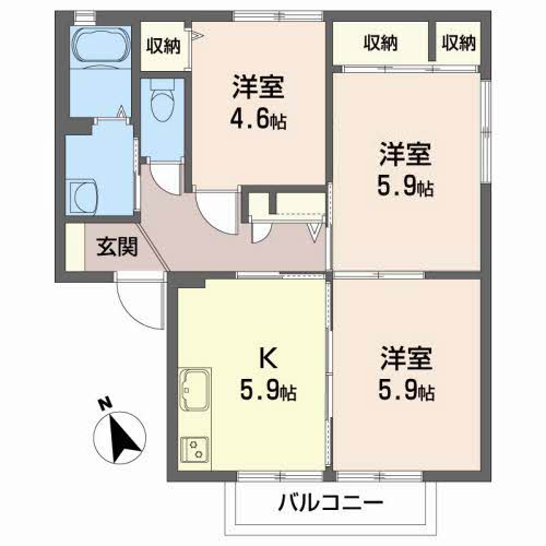 フラットすわＢ202-2