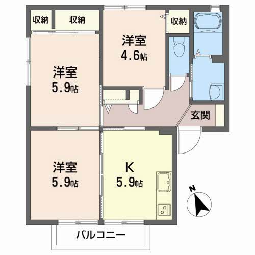 フラットすわＢ201-2