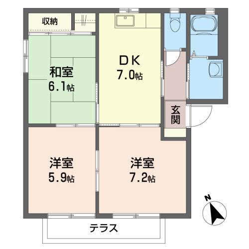 グリーンパーク結城 101号-4
