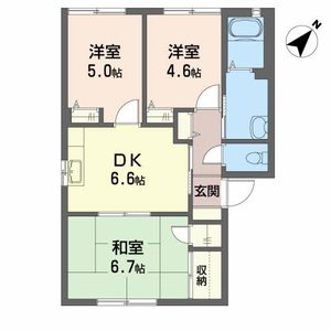 タウンハウスグリーンＢ 102号室
