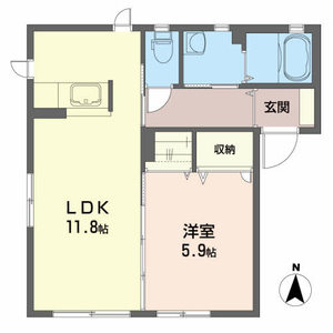 シェルブルーＢ 101号室