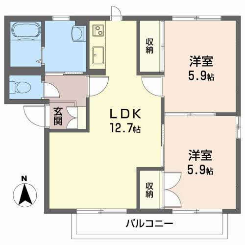 コーポヤナイ　Ｂ 102号-16