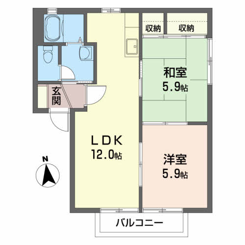 ソレアード　Ａ 202号-2