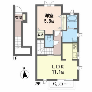 シャーメゾン八幡　Ｂ 201号-2