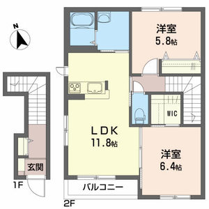 ミューローズ長橋Ⅱ　Ａ 201号室