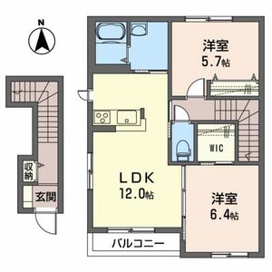 ミューローズ長橋Ⅱ　Ｂ 201号-2