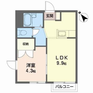 パークサイド古城　Ｂ 205号室
