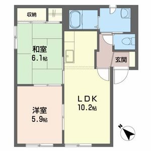 カステ－ロ才天 101号室