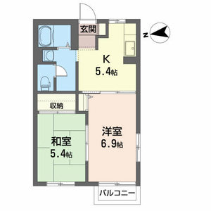 フェリ－スＫ　Ⅱ 201号室