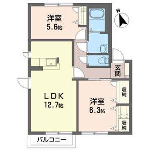 サン・シャーメゾン Ⅲ 102号-2