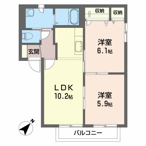 ホワイトオ－ク・ハイツ　Ｂ 202号-16