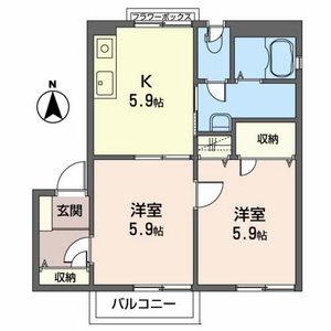グランソレイユＣ 202号室