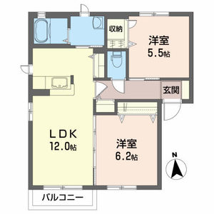 ディアスＫＡＺＵ　Ⅳ 101号室