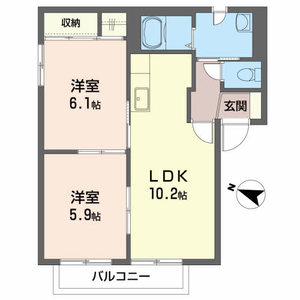 グレース城下Ｄ 202号室