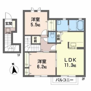 シャーメゾン・ホ・ラグッチ５６－Ｂ B202号室
