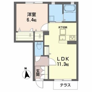 Ｈｅｉｇｈｔｓ　Ｗｅｓｔ　Ｈｉｌｌ 102号室