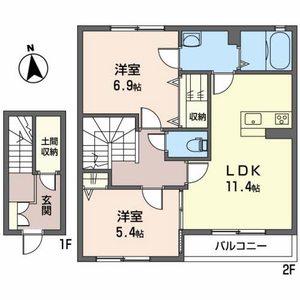 シャーメゾン　リラフォートＢ 202号室