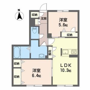 シャーメゾン西大野 103号-2