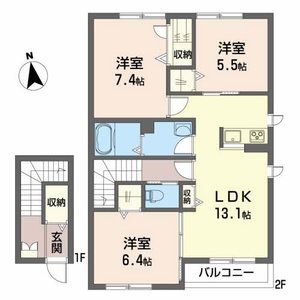 シャーメゾン奥野 203号室