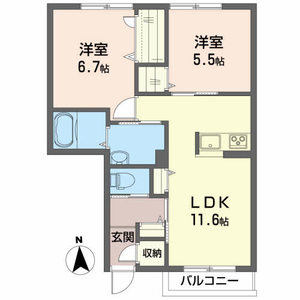 アルカンシエルⅢ 102号室