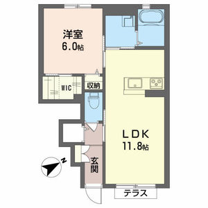 シャーメゾン　桐ノ沢Ⅰ A102号室