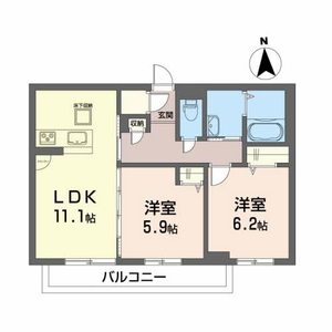 ルクエンス台原 102号室