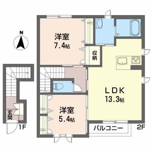 シャーメゾン南仙北Ｂ B202号室