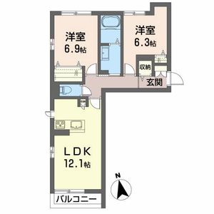 プランドール南矢野目 105号室