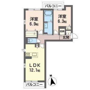 プランドール南矢野目 205号-2