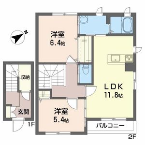 シャーメゾン楢山Ｂ B203号室