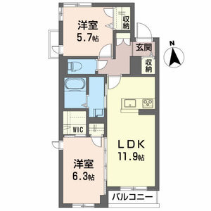 フェリシード麓山 205号室