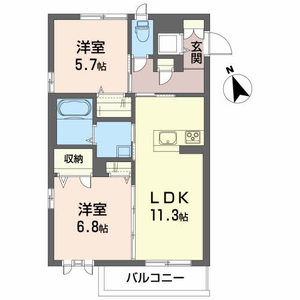 ベレオ新屋敷 106号室