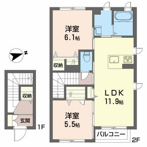 メゾンドゥボンヌール 203号室