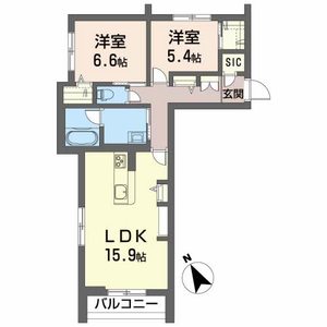 ベレオ盛岡八幡 206号室
