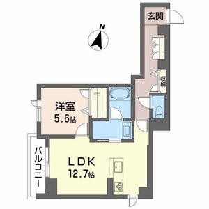 エクラージュ二日町302号室_間取り画像