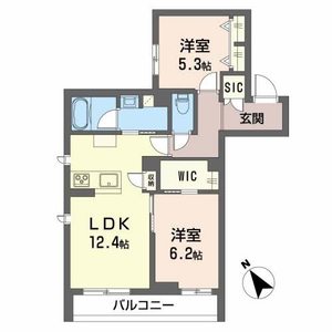 ＬＵＬＵＢＩＳⅢ美田園 201号室
