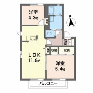 グリーンフィールズⅠ 201号室