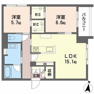 Ａｌｂｅｍａｒｌｅ上杉 203号室