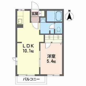プレステージ川岸　Ｅ 102号室
